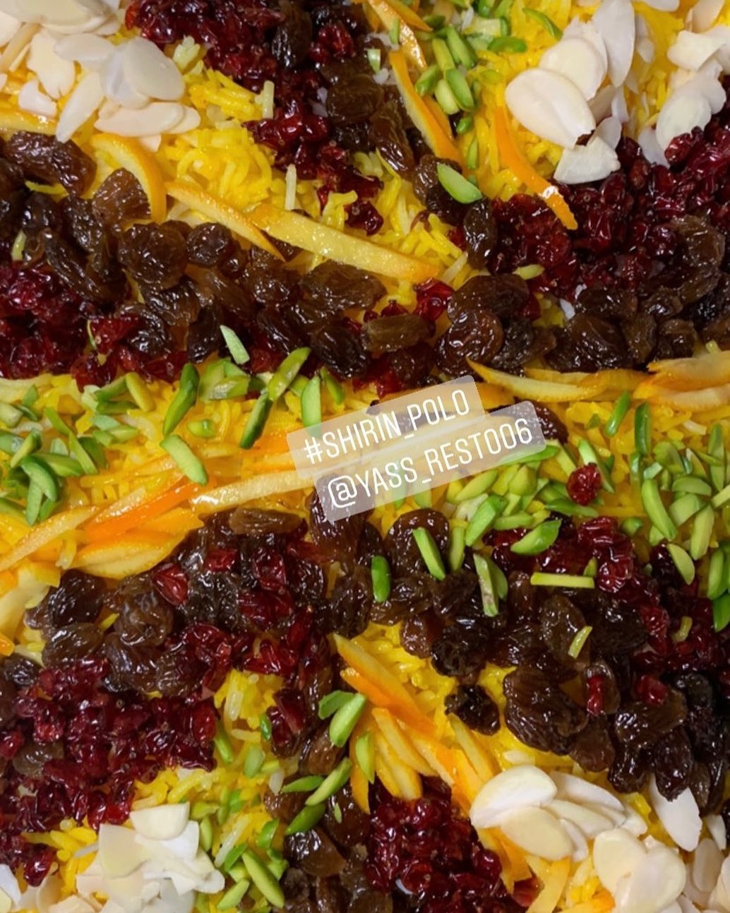 Shirin polo &ndash; riz safran&eacute; sucr&eacute;